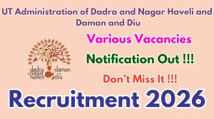 UT Administration of Dadra and Nagar Haveli and Daman and Diu Recruitment 2026 - Apply Offline for 10 Chairperson, Member And More Posts