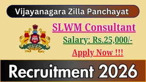 Vijayanagara Zilla Panchayat SLWM Consultant Recruitment 2026 - Apply Online