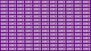 Visual Illusion: Within 7 Seconds Spot the Word SCORE among SORCE