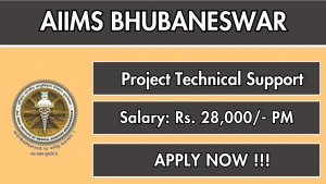 AIIMS Bhubaneswar Project Technical Support-III Recruitment 2026 - Walkin