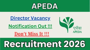 APEDA Director Recruitment 2026 - Apply Online