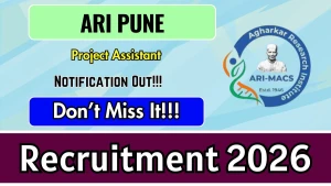 ARI Pune Project Assistant Recruitment 2026 - Apply Online