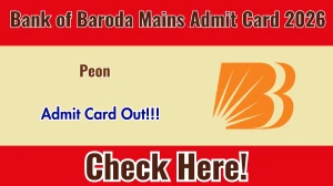 Bank of Baroda Peon Mains Admit Card 2026 Out- Download Here