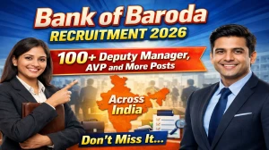 Bank of Baroda Professional Recruitment 2026 Notification Out - Apply Online for 104 Deputy Manager, AVP Posts