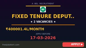 BEL Recruitment 2026 - Apply Offline for Fixed Tenure Deputy Engineer Posts