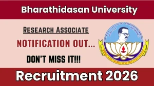 Bharathidasan University Research Associate Recruitment 2026 - Apply Offline