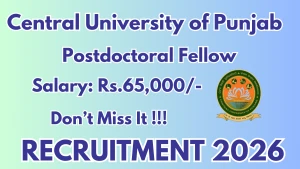 Central University of Punjab Postdoctoral Fellow Recruitment 2026 - Apply Online Central University of Punjab Postdoctoral Fellow Recruitment 2026 - Apply Online