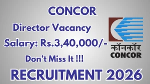 CONCOR Director Recruitment 2026 - Apply Online