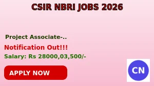 CSIR NBRI Project Associate-II Recruitment 2026 - Walkin