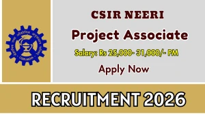 CSIR-NEERI Project Associate I Recruitment 2026 - Apply Online