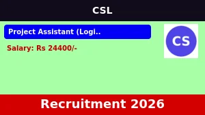 Cochin Shipyard Project Assistant Recruitment 2026 - Apply Online