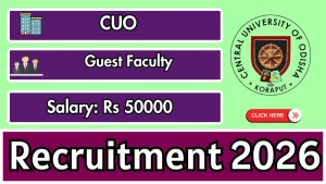 CUO Guest Faculty Recruitment 2026 - Walkin