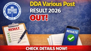 DDA Various Post Result 2026 OUT (Direct Link) - Download Merit List @dda.gov.in