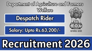 Department of Agriculture and Farmers Welfare Despatch Rider Recruitment 2026 - Apply Offline