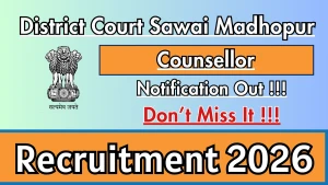 District Court Sawai Madhopur Counsellor Recruitment 2026 - Apply Offline