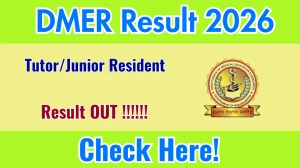 DMER Tutor/ Junior Resident Result 2026 OUT (Direct Link) - Download Scorecard @ dmer.maharashtra.gov.in