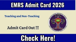 EMRS Recruitment ESSE 2025 Teaching And Non Teaching Admit Card 2026 Out - Download Here