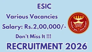 ESIC Recruitment 2026 - Walkin for 12 MO, Senior Resident and More Posts