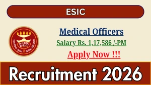 ESIC Medical Officer Recruitment 2026 - Apply Online