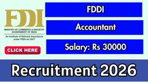 FDDI Accountant Recruitment 2026 - Apply Online