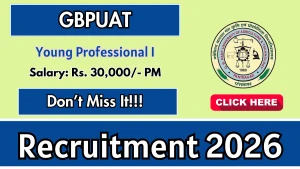 GBPUAT Young Professional I Recruitment 2026 - Apply Online GBPUAT Young Professional I Recruitment 2026 - Apply Online