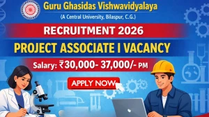 GGU Project Associate-I Recruitment 2026 - Apply Online