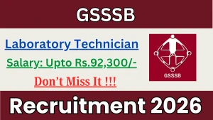 GSSSB Laboratory Technician Class-3 Recruitment 2026 - Apply Online for 10 Posts