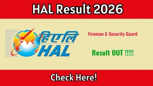 HAL Fireman and Security Guard Result 2026 OUT (Direct Link) - Download Scorecard @ hal-india.co.in HAL Fireman and Security Guard Result 2026 OUT (Direct Link) - Download Scorecard @ hal-india.co.in