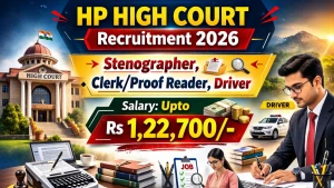 HP High Court Recruitment 2026 - Apply Online for 19 Steno, Clerk and Driver Posts