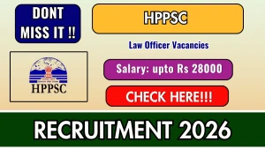 HPPSC Law Officer Recruitment 2026 - Apply Online