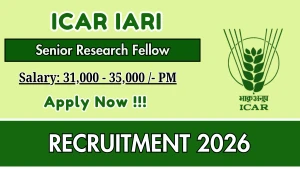 ICAR-IARI Senior Research Fellow Recruitment 2026 - Walkin