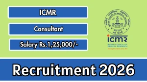 ICMR Consultant Recruitment 2026 - Apply Online