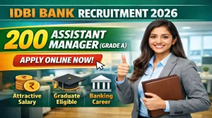 IDBI Bank Assistant Manager (Grade A) Recruitment 2026 - Apply Online for 200 Posts