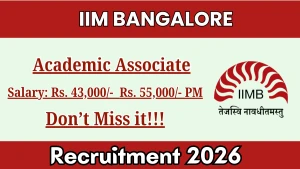 IIM Bangalore Academic Associate Recruitment 2026 - Apply Online