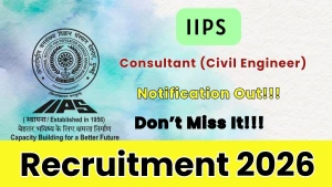 IIPS Consultant (Civil Engineer) Recruitment 2026 - Apply Offline