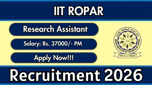 IIT Ropar Research Assistant Recruitment 2026 - Apply Online IIT Ropar Research Assistant Recruitment 2026 - Apply Online
