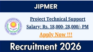 JIPMER Project Technical Support-I Recruitment 2026 - Apply Online JIPMER Project Technical Support-I Recruitment 2026 - Apply Online