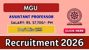 MGU Assistant Professor Recruitment 2026 - Apply Online for Posts