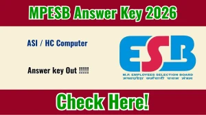 MPESB ASI / HC Computer Answer Key 2026 OUT - Download PDF, Response Sheet & Objection Link