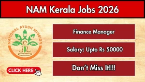 NAM Kerala Finance Manager Recruitment 2026 - Walkin