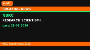 NBRC Research Scientist-I Recruitment 2026 - Apply Offline
