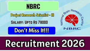 NBRC Project Research Scientist Recruitment 2026 - Apply Offline
