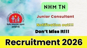 NHM TN Junior Consultant Recruitment 2026 - Apply Online