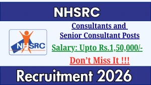NHSRC Recruitment 2026 - Apply Online for Consultants and Senior Consultant Posts