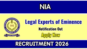 NIA Legal Experts of Eminence Recruitment 2026 - Apply Online