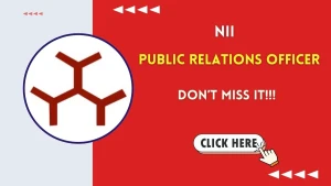 NII Public Relations Officer Recruitment 2026 - Apply Online