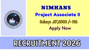 NIMHANS Project Associate - II Recruitment 2026 - Walkin