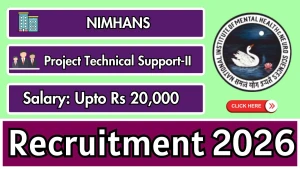 NIMHANS Project Technical Support-II Recruitment 2026 - Walkin NIMHANS Project Technical Support-II Recruitment 2026 - Walkin