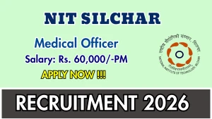 NIT Silchar Medical Officer Recruitment 2026 - Walkin