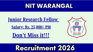 NIT Warangal Research Assistant Recruitment 2026 - Apply Online